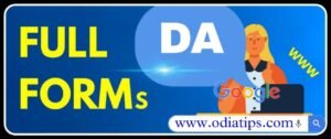 What are the full forms of DA?