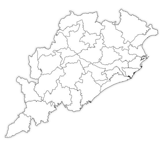Odisha Map Drawing